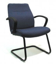 Galaxy Squareline Low Back Cantilever. Arms. Black Frame. Any Fabric Colour